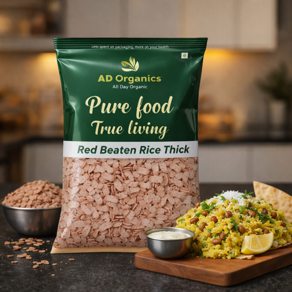 Red Beaten Rice Thick (Poha)