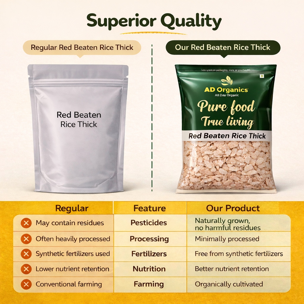 Red Beaten Rice Thick (Poha)