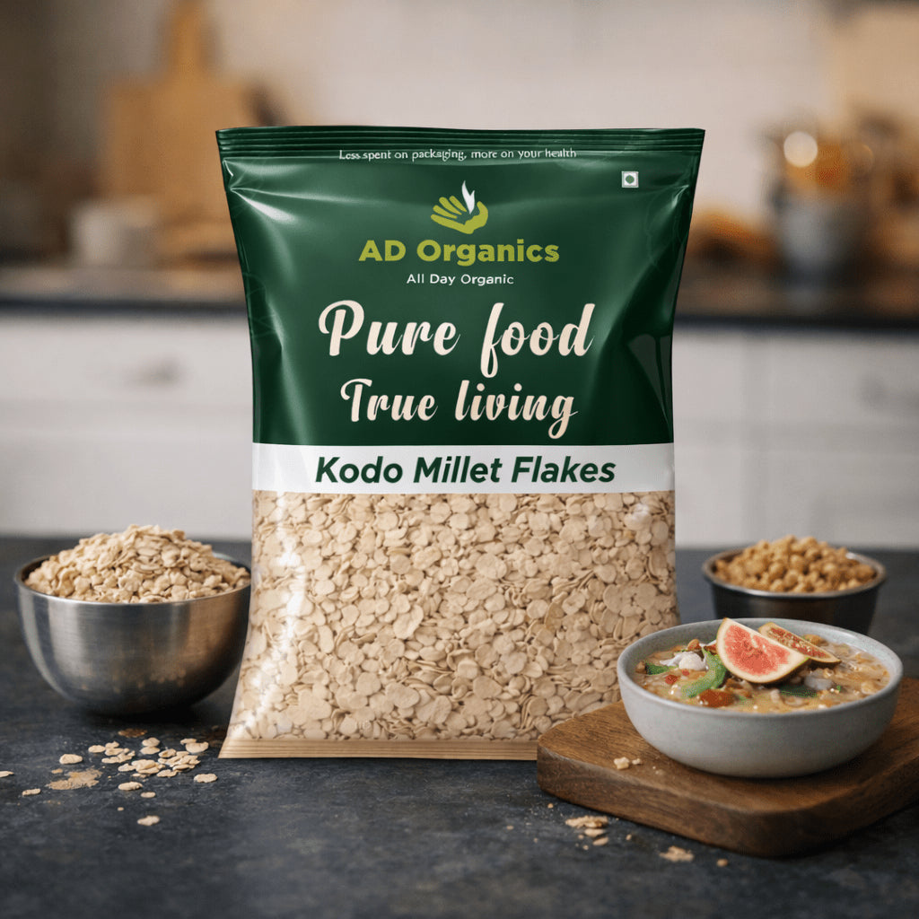 Organic Kodo Millet Flakes - adorganics.in