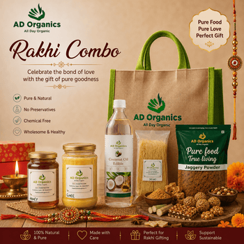 Organic Raksha Bandhan Gift Hampers for Sisters | 5-in-1 Organic Combo - adorganics.in