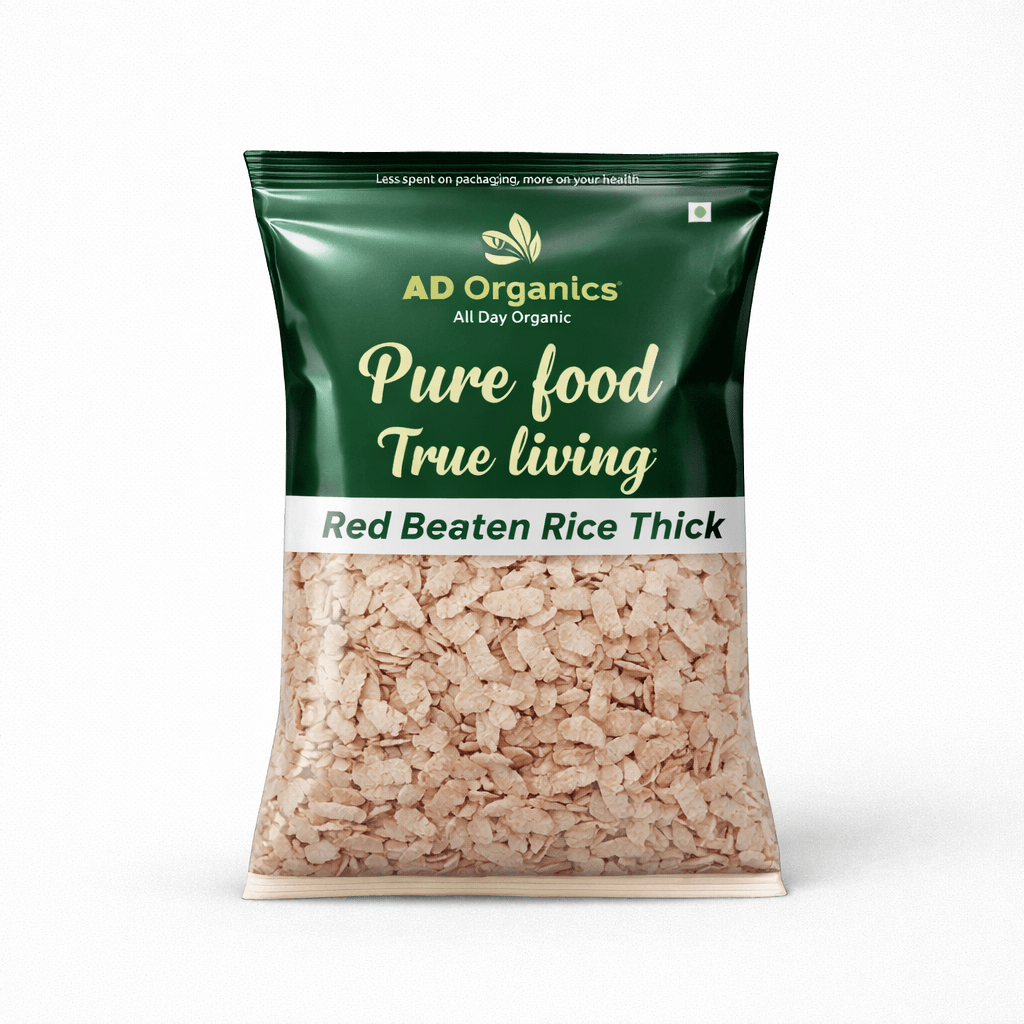 Organic Red Beaten Rice Thick (Poha) - adorganics.in