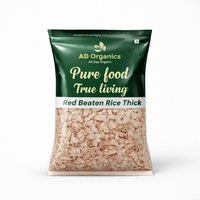 Organic Red Beaten Rice Thick (Poha) - adorganics.in