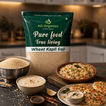 Organic Wheat Kapli Suji - adorganics.in